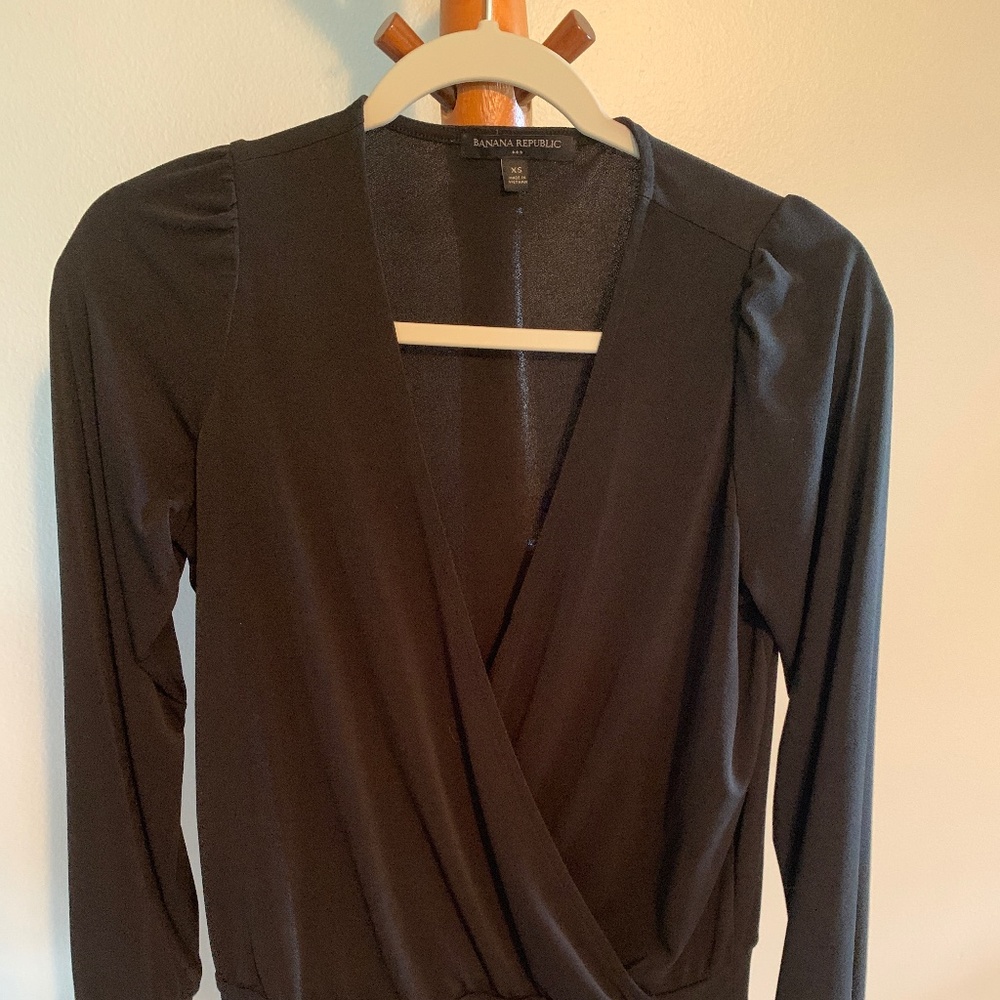 Black wrap shirt